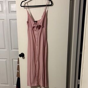 Topshop Pink Midi Dress